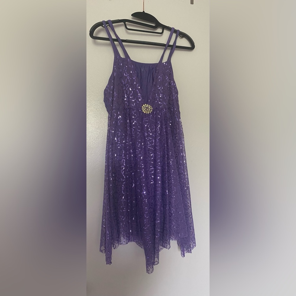 Stunning purple sparkle lyrical dress